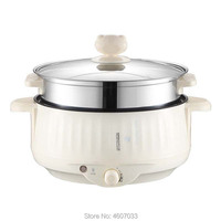 220V wielofunkcyjna kuchenka elektryczna ogrzewanie Pan gulasz garnek do gotowania Hotpot makaron jajka zupa parowiec ryżowar dormitorium domu 2